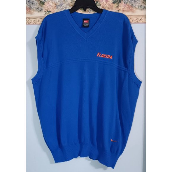 Nike XXL Blue Florida Gators College Vintage Classic Event Outdoor Sweater Vest